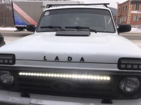 Светодиодная балка 90W, один ряд, тонкий корпус, г. Челябинск